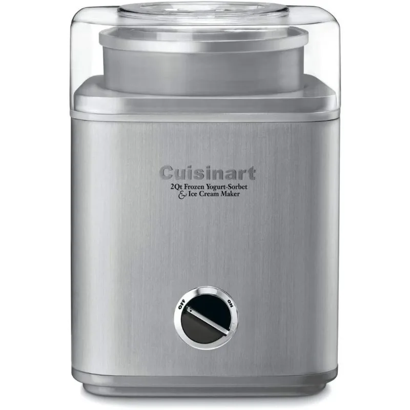 

CUISINART Ice Cream Maker, Ice Cream and Frozen Yogurt Machine, 2-Qt. Double-Insulated Freezer Bowl, Silver, ICE30BCP1