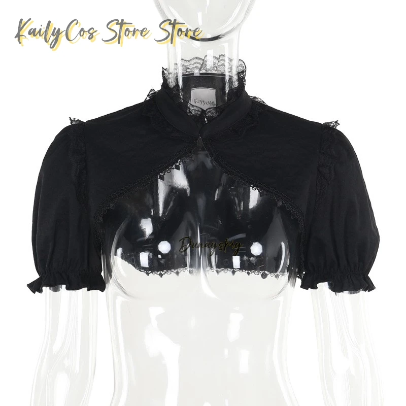 A-Line Mini Dresses Vintage Elegant Lace Trim Y2K Goth Floral Lace-up Short Dress Short Sleeve Smock Women Autumn New Fashion﻿ view 6