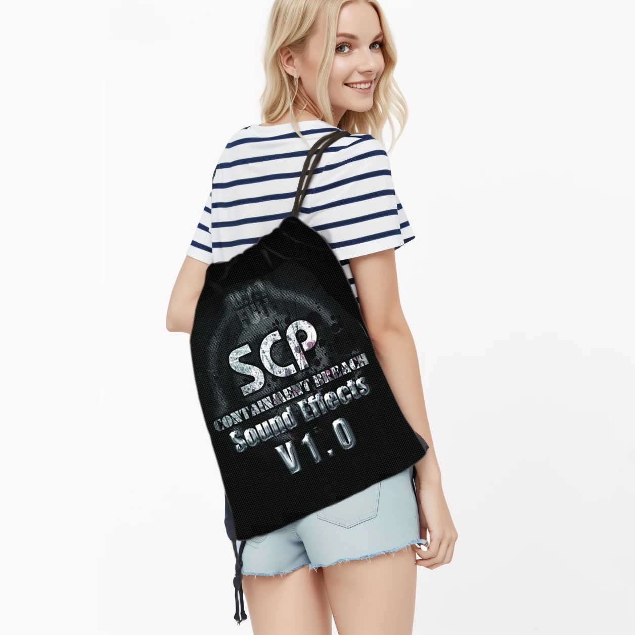 SCP Secure Contain Protect Print Drawstring Bag Humor Trust Me I'm A Doctor Backpacks Women 049 Daypack Shoes Holder Storage Bag