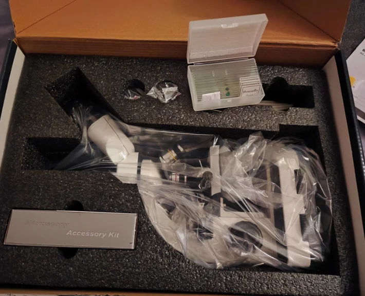 80000X Trinocular Microscope with HD Camera Port & LED Illumination for Biological and Metallurgical Use