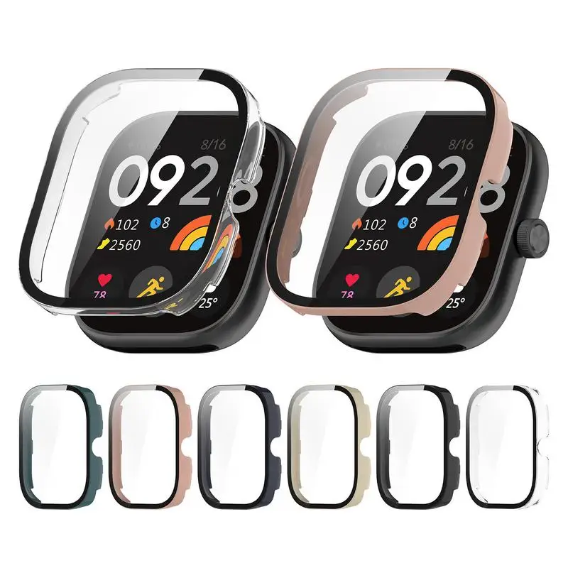 Tempered Glass+Case For Xiaomi Redmi Watch 4 PC Cover Screen Protector Shell For Xiaomi Redmi Watch4 Accessories