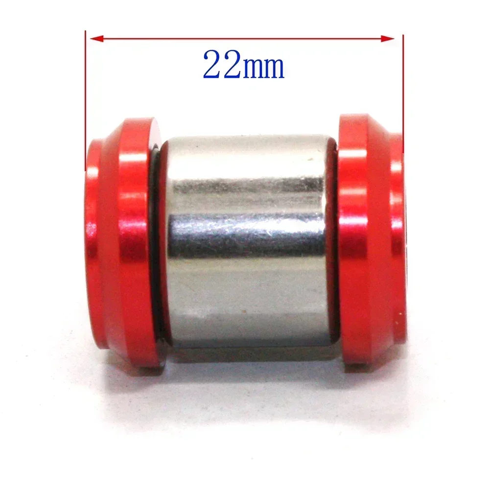 Needle Roller Bearings Bushing 25.4mm Back Bladder Bushing Silver+red Soft Tail Aluminum Alloy Turn The Needle Bike Bearing