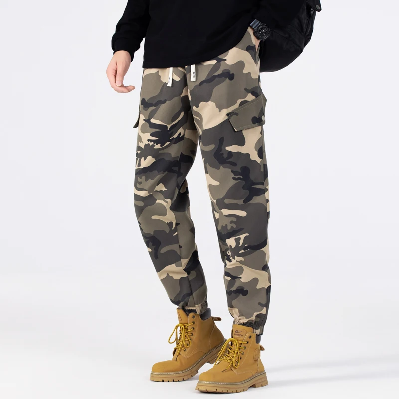 

Men's Tactical Camouflage Overalls High-Quality Trousers Sports Bunched feet Training Casual Work Pants