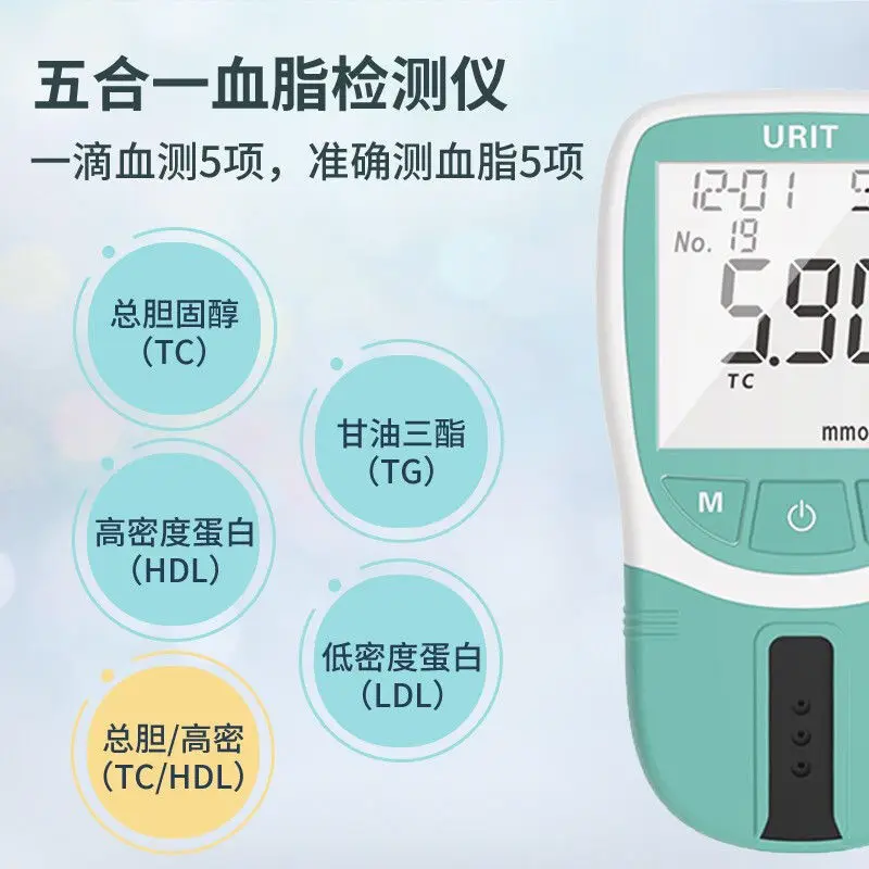 Urit Home Blood Lipid Detector Total Cholesterol Triglyceride High And Low Density Lipid Test Strip!