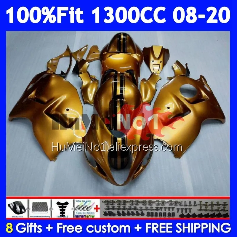 Fairing For SUZUKI Hayabusa Gloss gold GSXR-1300 GSXR 1300 128No.156 GSXR1300 08 09 10 11 12 13 14 2015 2016 2017 2018 2019 2020