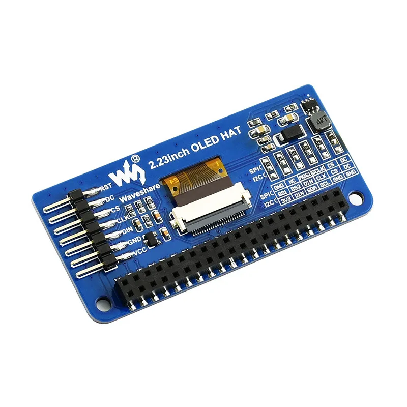 Imagem -02 - Polegada Oled Display Hat para Raspberry pi Jetson Nano 128*32 Pixels Suporte Spi I2c Interface com Incorporado Ssd1305 Driver 2.23