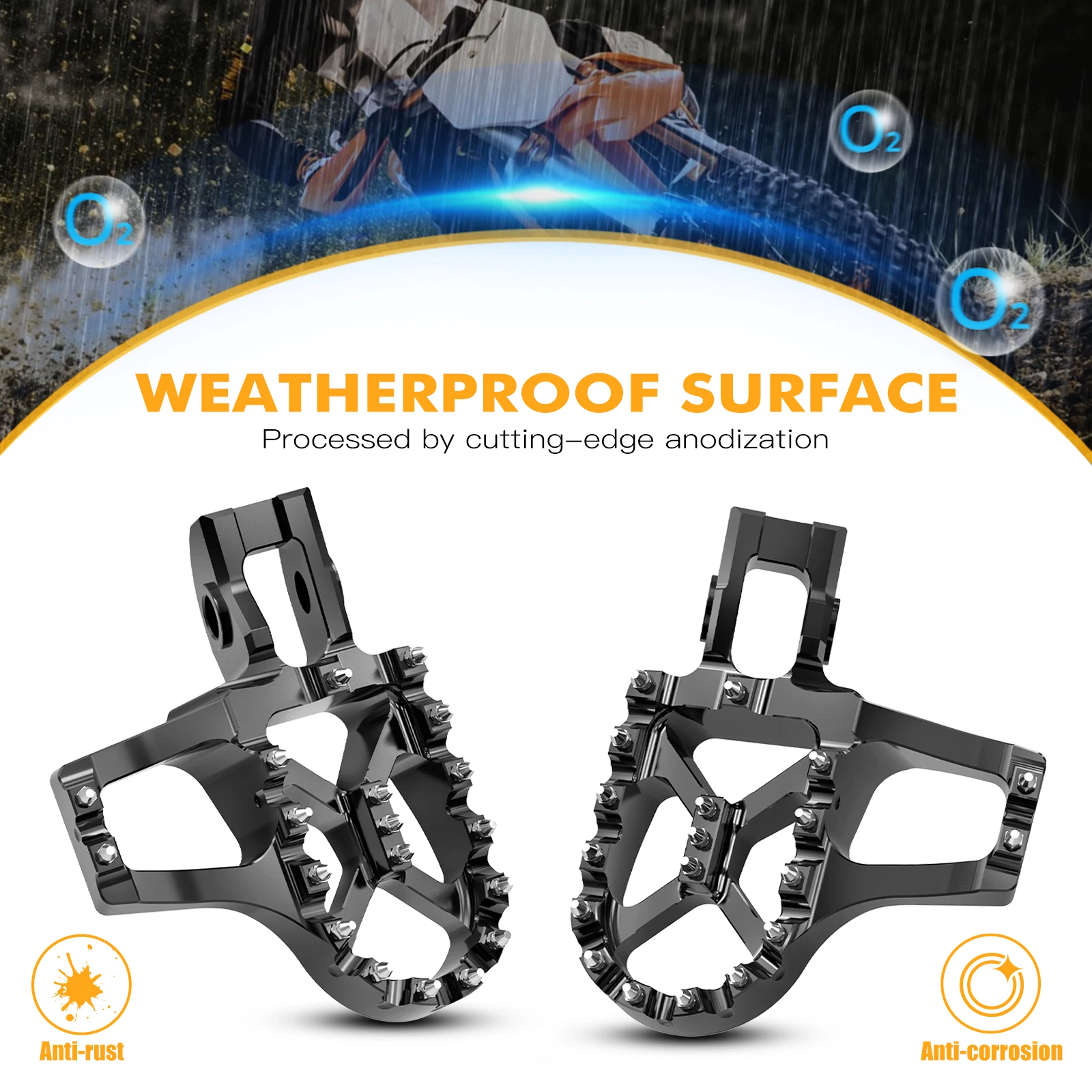 NICECNC لـ Husqvarna TE 300 TE 250 FE 250 FE 350 FE 450 501 2017-2023 موسع أوتاد القدم مساند القدمين TX300 TC125 FC 250 2017-2022