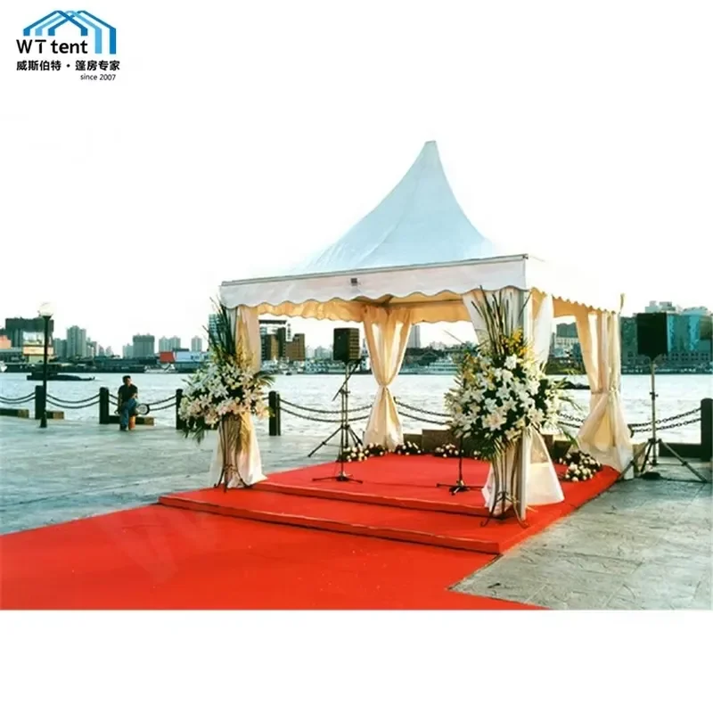 for Royal Pagoda Aluminum Frame Arabian Tent 3x3m Outdoor Event Party Wedding Gazebo Canopy Shelter Waterproof Sunshade