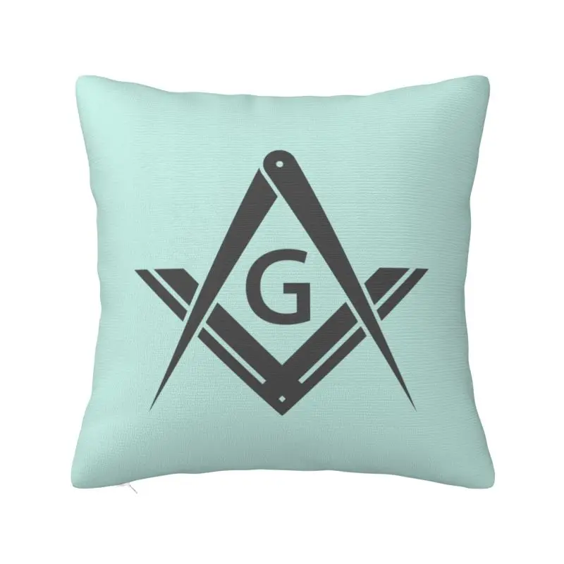 

Luxury Freemason Logo Cushion Cover Soft Masonic Mason Freemasonry Pillow Case Home Decorative