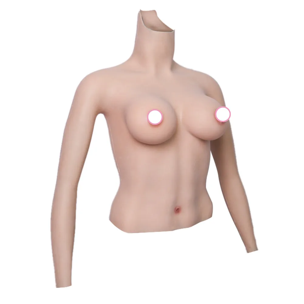 U-CHARMMORE 4th Generation Silicone Breastplate Crossdresser  Halfbody With Arms D Cup Artificial Fake Boobs Shemale