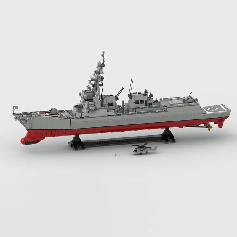 

3513PCS WW2 Military MOC 1:150 Scale Arleigh Burke Class Destroyer Model creative ideas high-tech Child Toy Gift warship Blocks