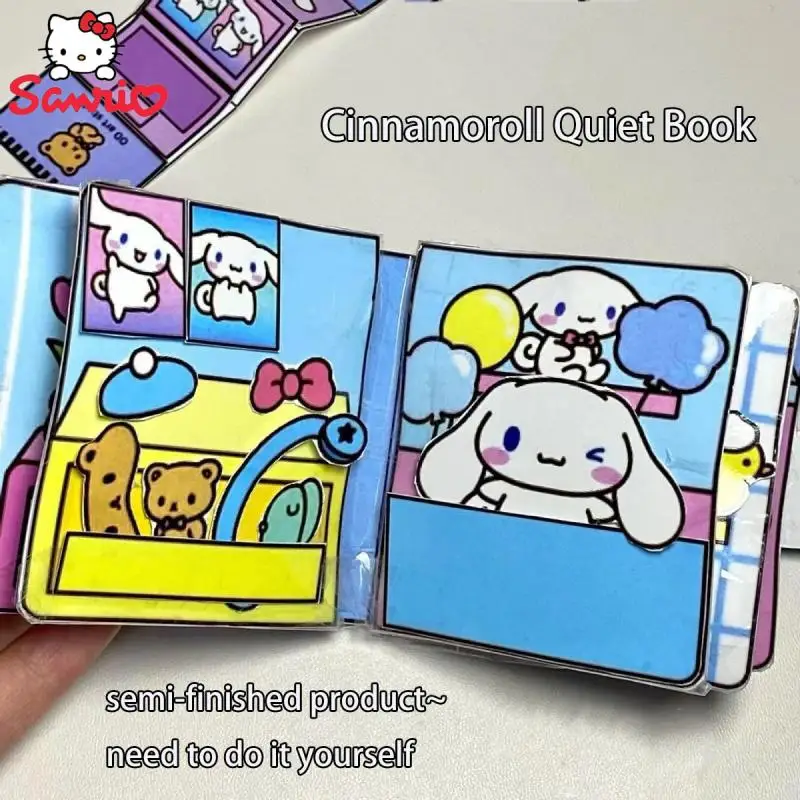 Jeu d\'Autocollants Kawali Sanurgente Hello Kitty, Dessin Animé, My Melody, Cinnamoroll, Pochacco, Kuromi, Livre Silencieux, Drôle, Jouet de