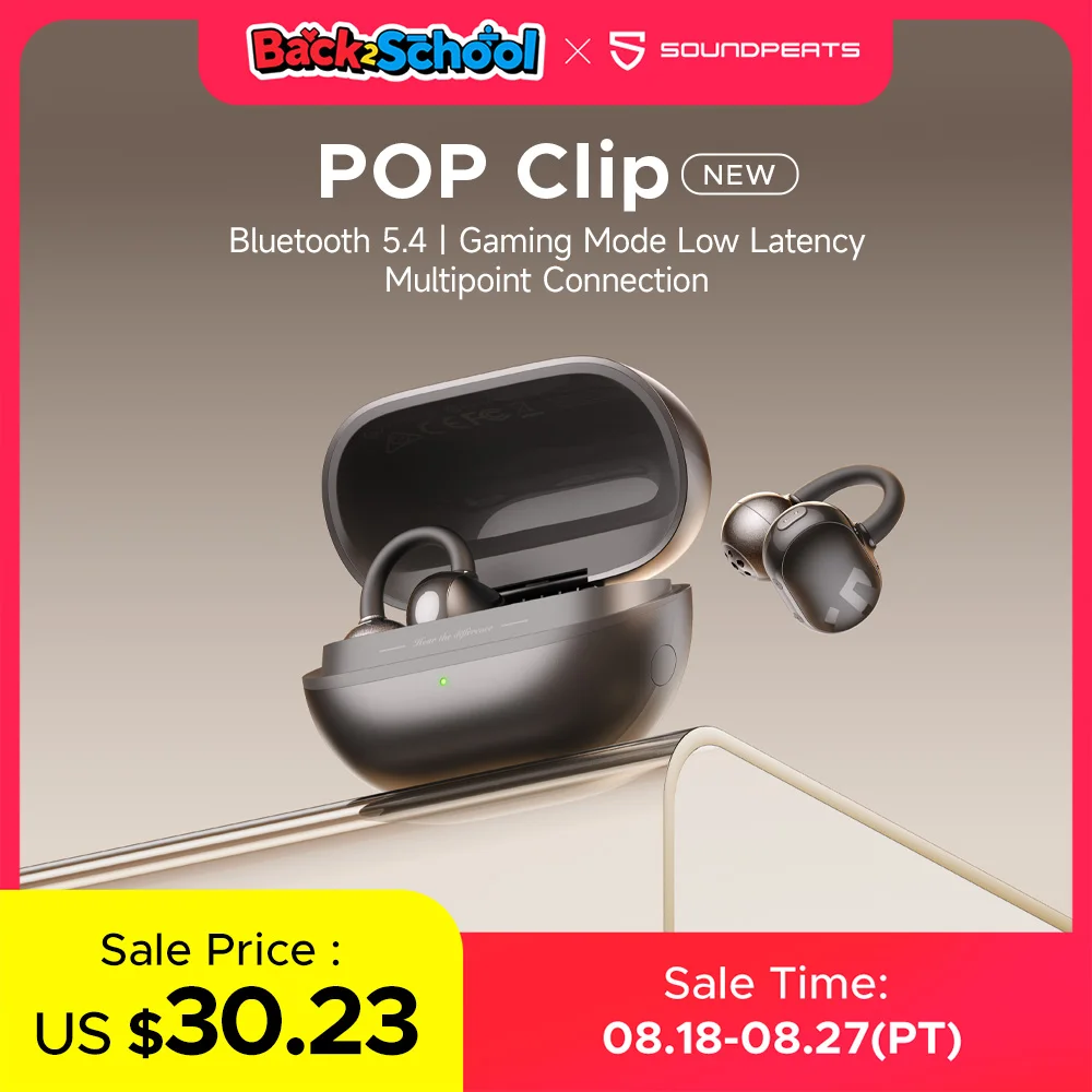 Wireless Earphones SoundPEATS POP Clip