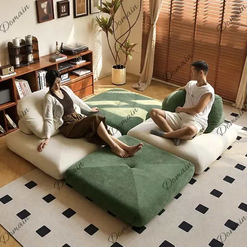 PJX Module combination corduroy fabric lazy sofa boneless couch Convertible sofa living room sofas living rooms home furniture