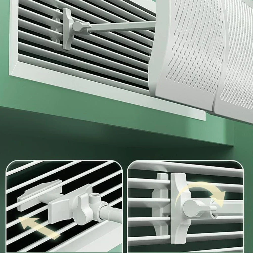 1pc Central Air Conditioning Windshield Air Deflector PP Anti-Direct Blowing Adjustable AC Air Deflector Ceiling Supplies