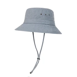 VOBOOM Men Cotton Washed Bucket Hat Packable Boonie Cap Sun Protection Visor Cap