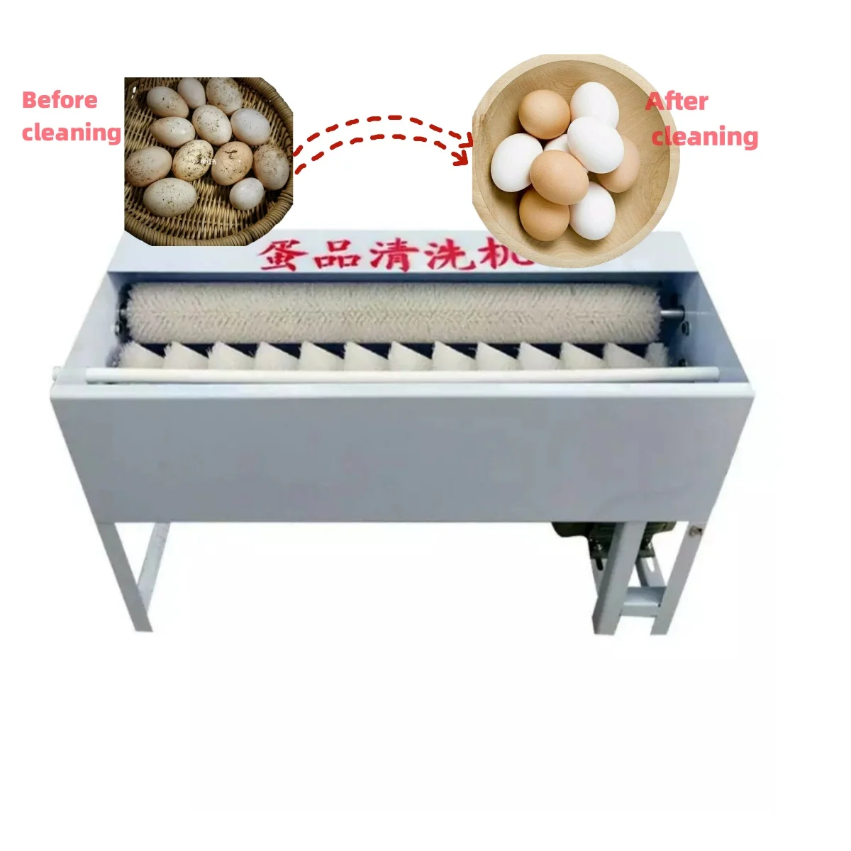 Household small egg, duck and goose egg cleaning machine, farm-specific automatic egg washing machine HJ-CM033B