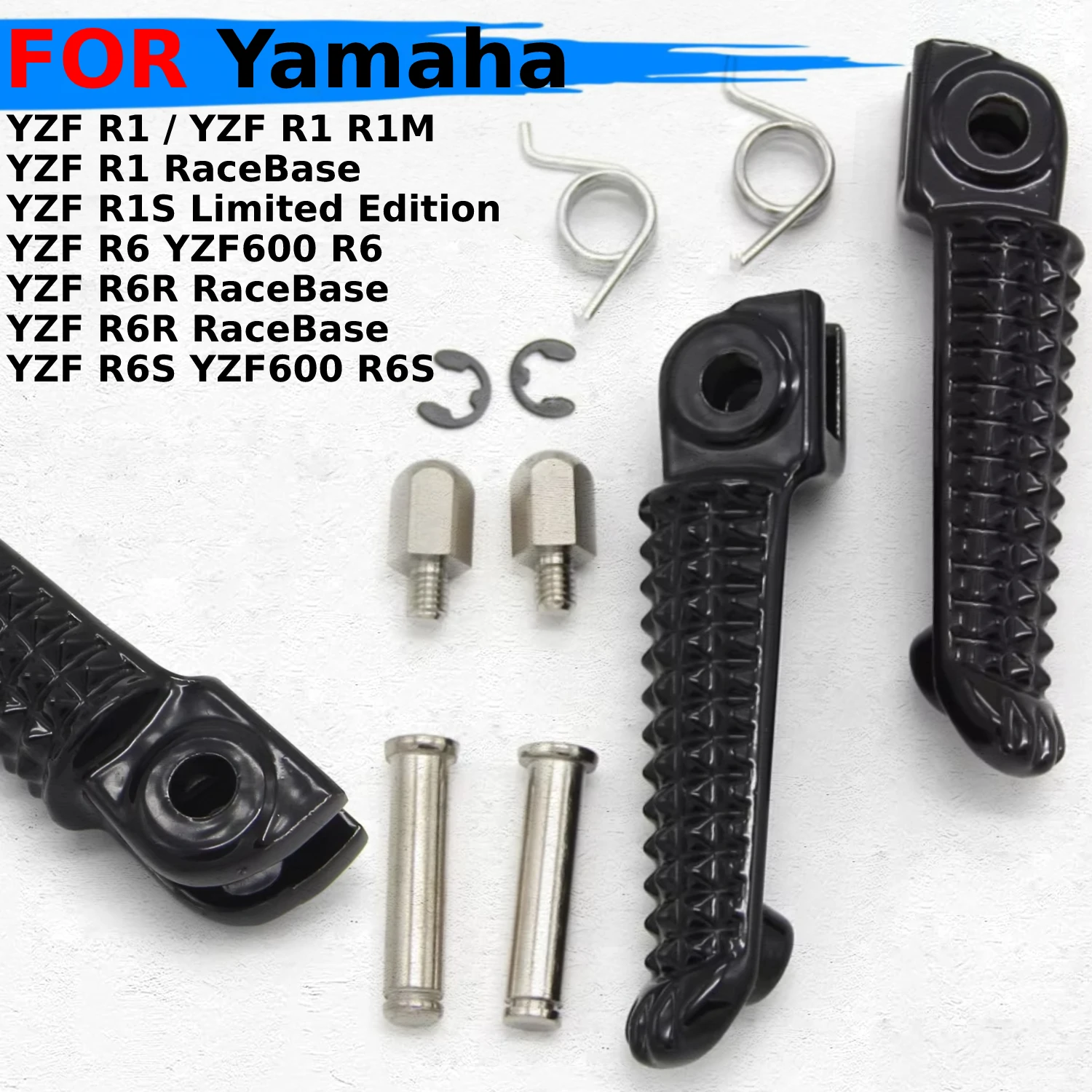 

Motorcycle Front Footrest Pedals Foot Pegs For Yamaha YZF R1 R1M RaceBase R1S Limited Edition R6 YZF600 R6S 2003 2004 2005 -2009