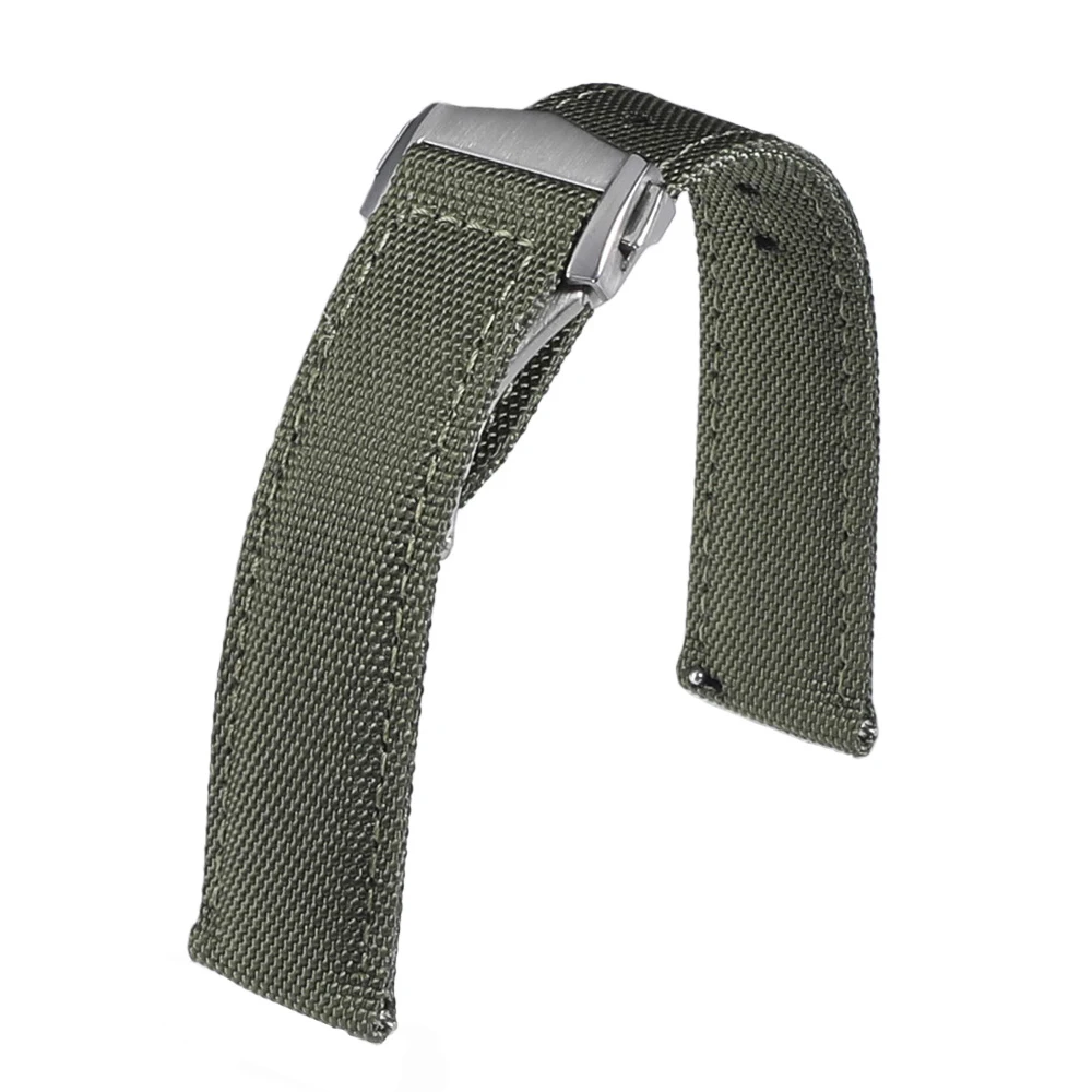 Neues Sailcloth-Uhrenarmband mit Schnellverschluss, Faltschließe, 20 mm, 22 mm, wasserdichtes Nylon-Uhrenarmband für Omega für Herren