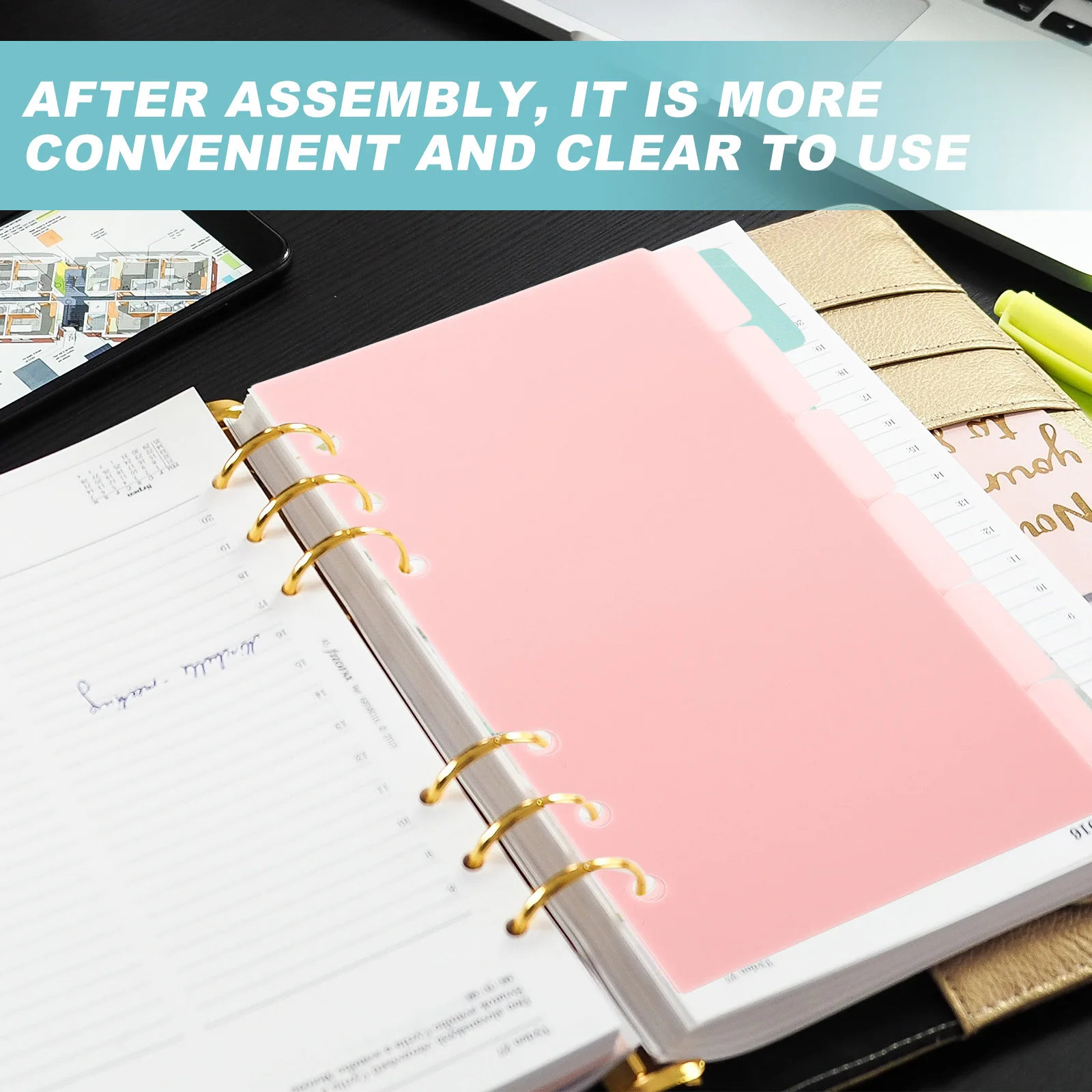 

6 Sheets Binder Index Dividers A6 Detachable Planner Tabs Notebook Divider Pages for Easy Note Organization Aesthetic Dividers