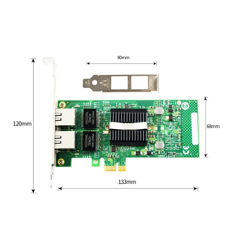 NA82575-T2 PCI-Ex1 Gigabit Dual Electrical Server Network Card 82575EB Chip Desktop Network Card Spare Parts