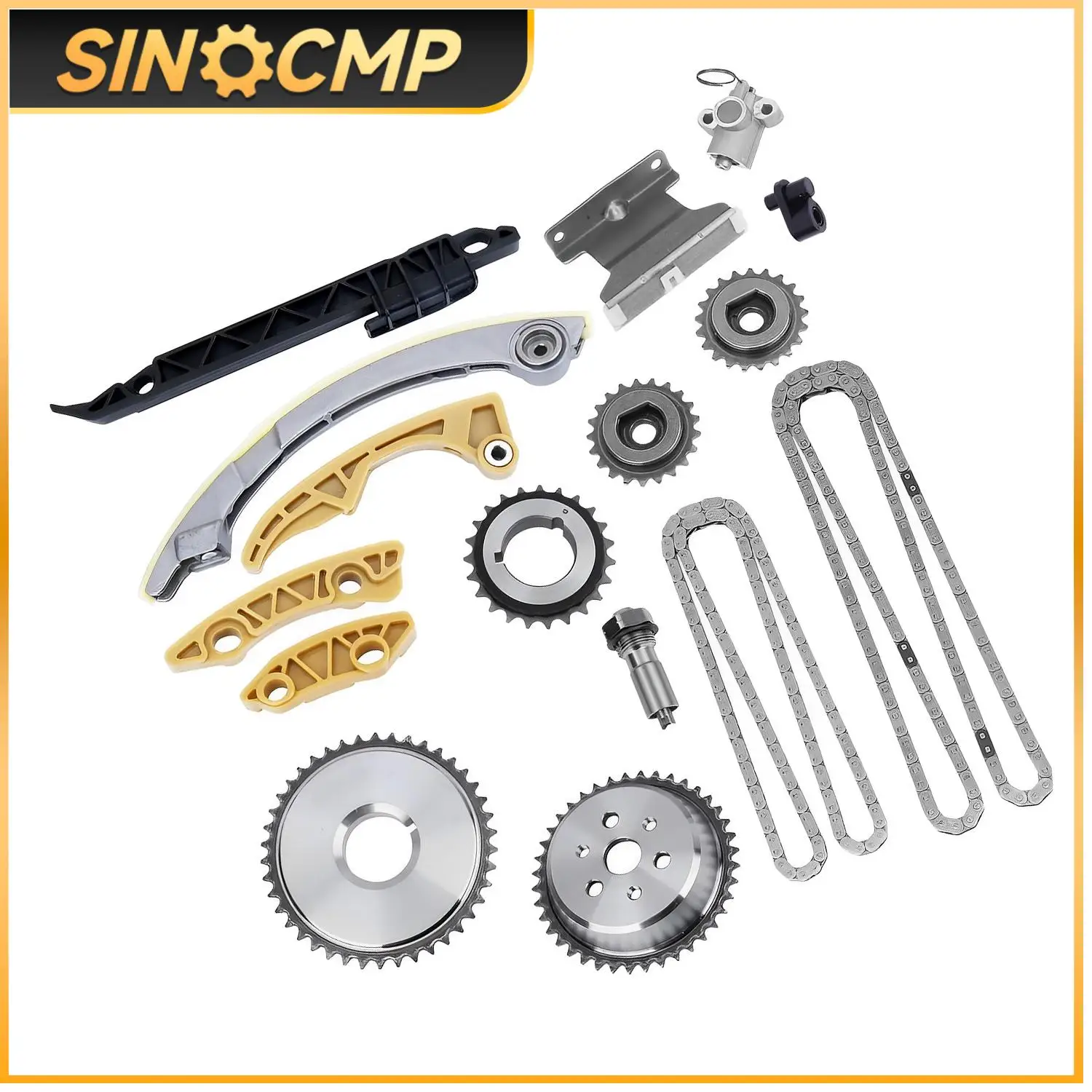 

1Set New Timing Chain Kit for 08-13 Chevrolet Malibu 10-15 Equinox L4 2.4L 2.2L 2.0L DOHC 9-0753S 76209 94201S C6209S 9-4201S