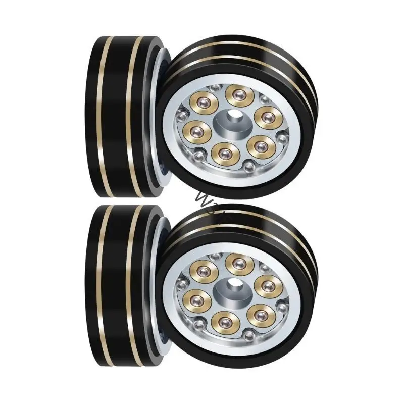 

W3JF Remote Control Model Rubber Car Supplies Beadlock Wheel Mud Terrain Tires Set Wheel Tires Detachable Fine Car Parts