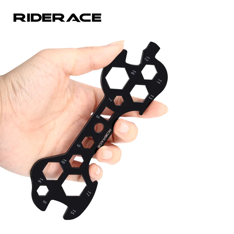 Bike Wrench 8-17mm Hex Multihole Flat Wrench 14 In 1 Portable Bicycle Repair Hand Tools Multifunctional Cycling Repair Tool