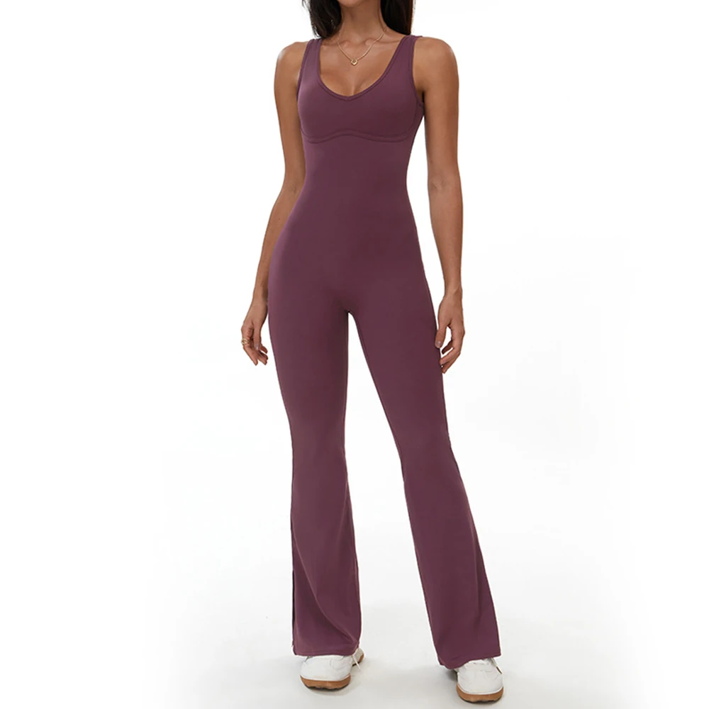 Sexy Back Jumpsuit Gym Set Women Yoga Suit Tracksuits Women Sports Jumpsuit Workout Rompers Stretch Fitness Training Bodysuits