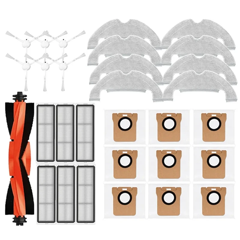 

Запчасти для робота-пылесоса Xiaomi X10, основная боковая щетка, Hepa фильтр, Швабра, тканевый мешок для пыли, Сменные аксессуары
