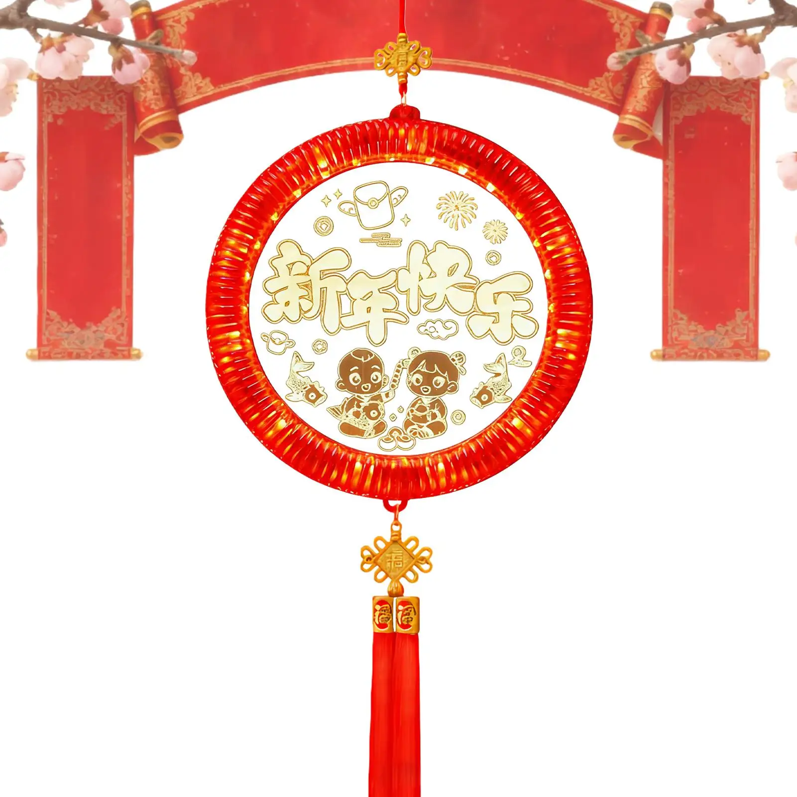 2026 год лошади светодиодный светильник декоративный кулон китайский Новый год подвесные украшения для автомобиля подоконник спальня