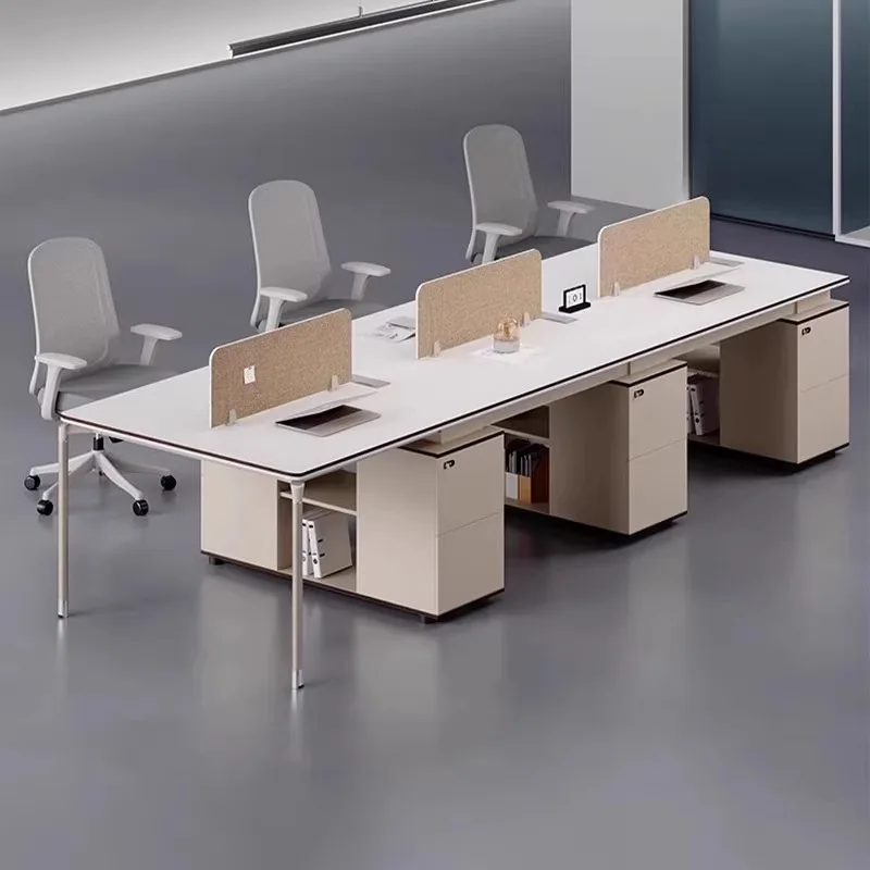 Staff desk simple modern table and chair combination computer 4 four-person screen work 6-station furniture