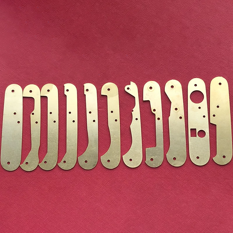 11 Types Knife Accessories Brass Liners Spacer Board Partition Lining For 91MM Swiss Army Knives DIY Replace Splint Replacement