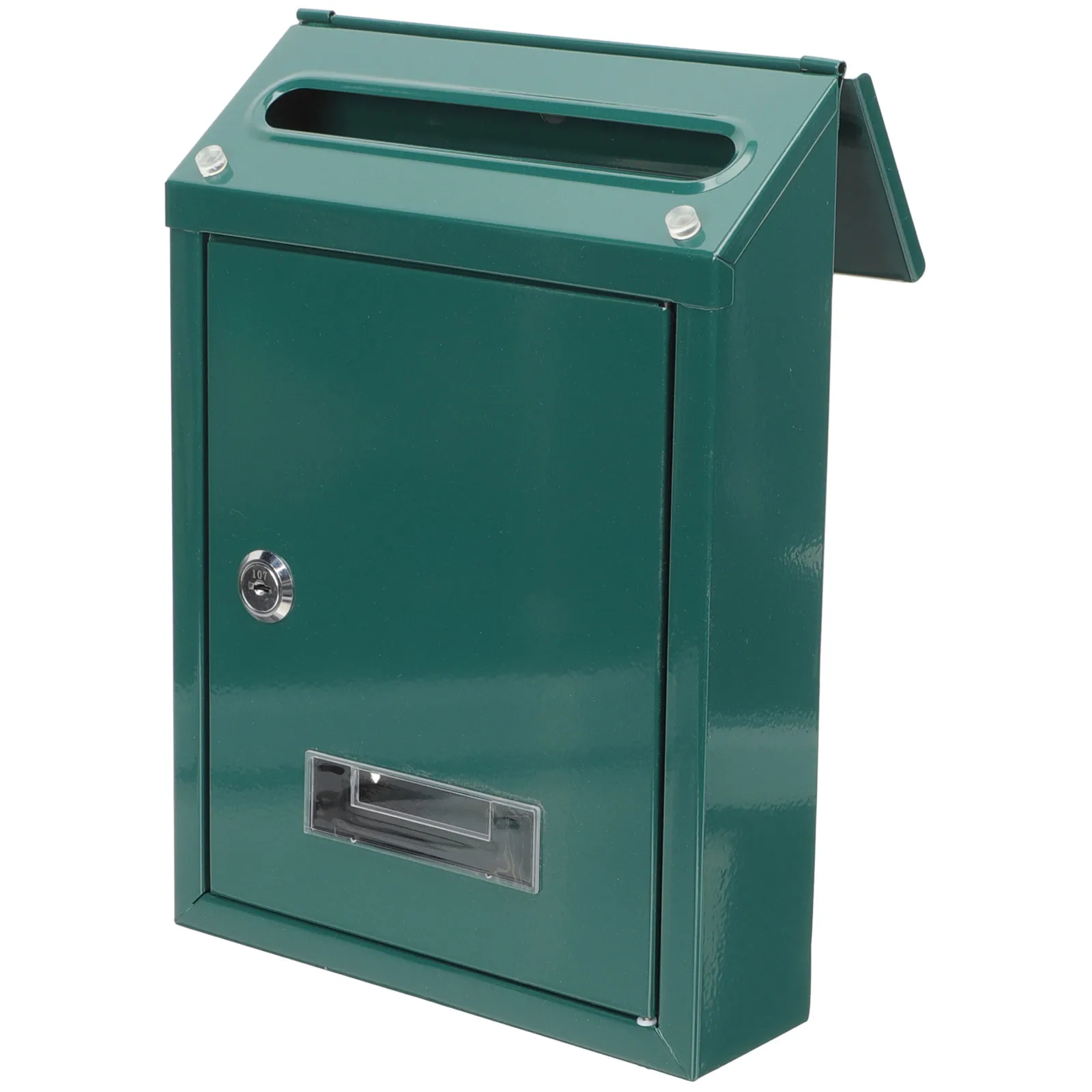 Kotak Surat Dinding Vintage Besi Dekorasi Luar Ruangan Gaya Rustic Dapat Dikunci Kotak Surat Dinding Dekorasi Luar Ruangan