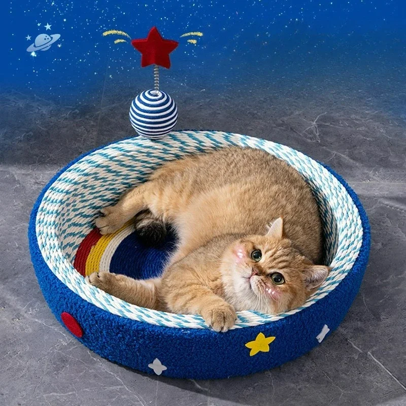 

Портативная когтеточка для кошек, гамак, забавная игрушка, когтеточка для дома, балкона, летняя когтеточка с игровым мячом для дома