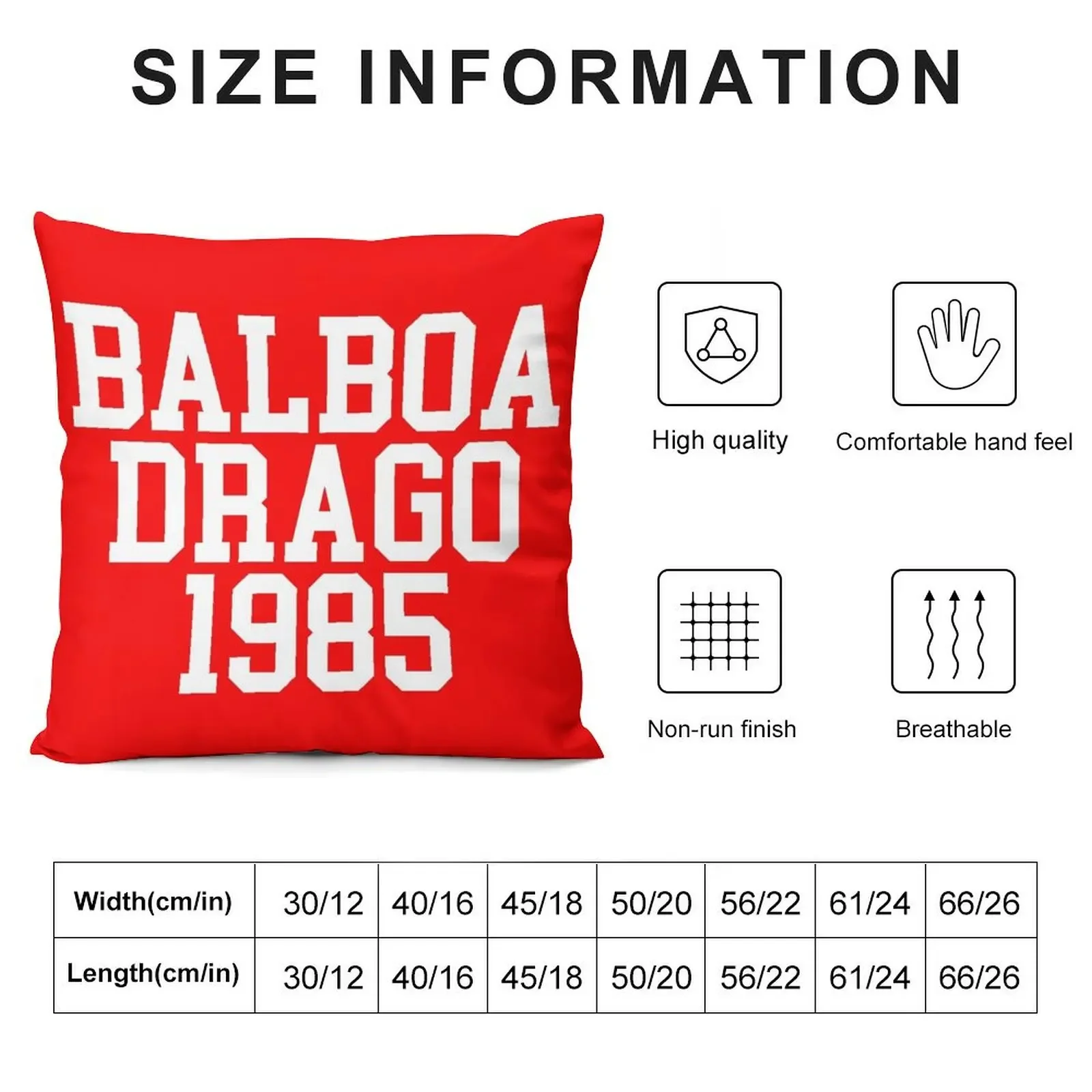 Balboa Drago 1985 Throw Pillow Pillows Aesthetic Cushion Cover For Sofa pillow