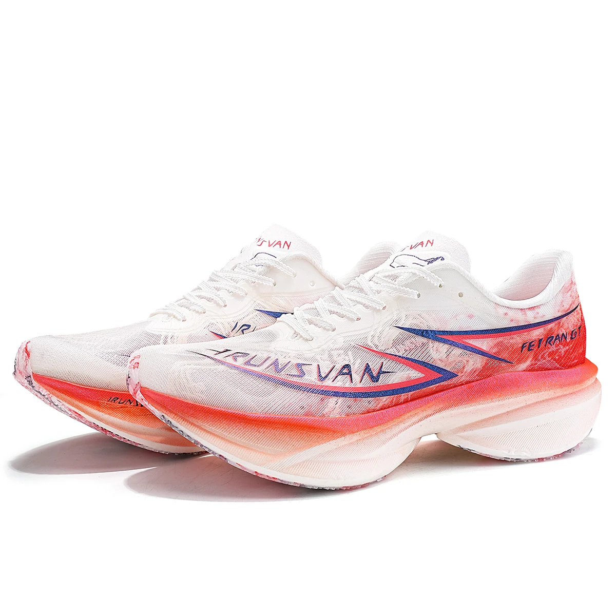 IRUNSVAN Full Palm Innovative Carbon Plate Board Double Knitting Breathable Dual Density Light Weight Fashion Sport Running Shoe