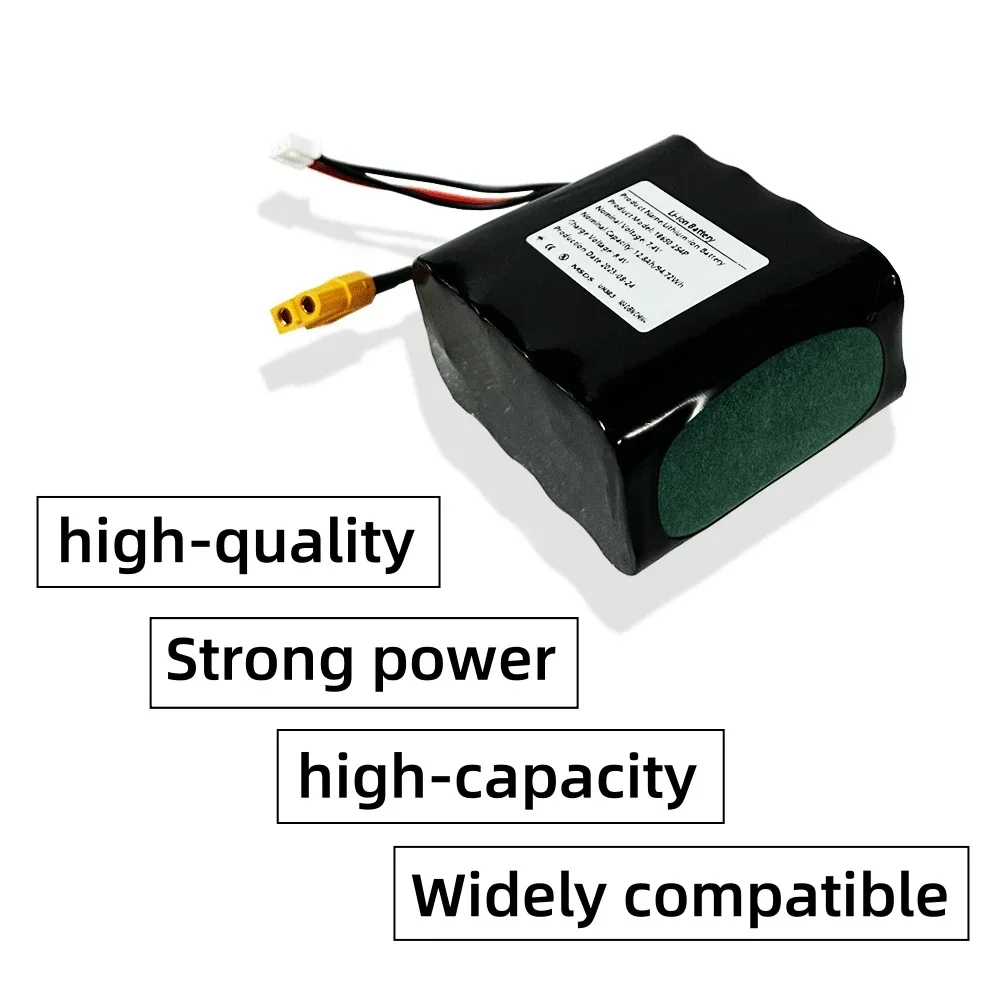 100% NEW 2S4P 7.4V 12.8Ah High Capacity UAV Rechargeable Li-ion Battery For Various RC Airplane Drone Quadrotor XH2.54-3P XT6