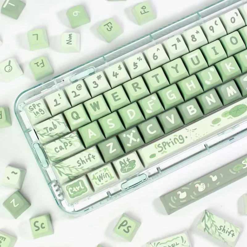 Imagem -02 - Spring Tour Theme Xda High Keycap Conjunto Completo de Teclado Mecânico Universal Material Pbt 133 Teclas Personalizadas