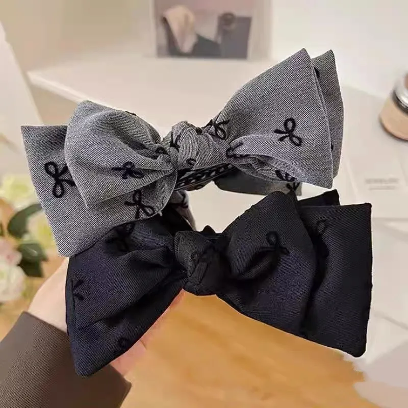 1 قطعة مشبك القوس الرجعية أنيقة عالية ذيل حصان كليب لطيف كعكة مشبك شعر الحلو أوبدو كليب خوذة #4