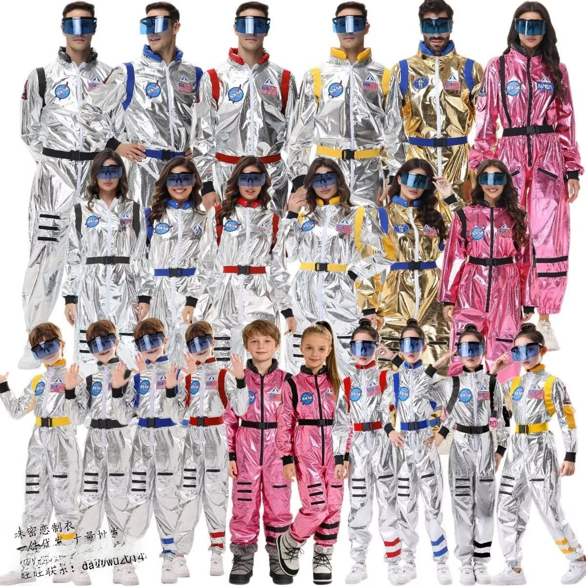 

Unisex Halloween Cosplay Astronaut Suit Space Suit Pilot Costume Women's Fashionable Traditional Chinese Tang Suit Men's Wear