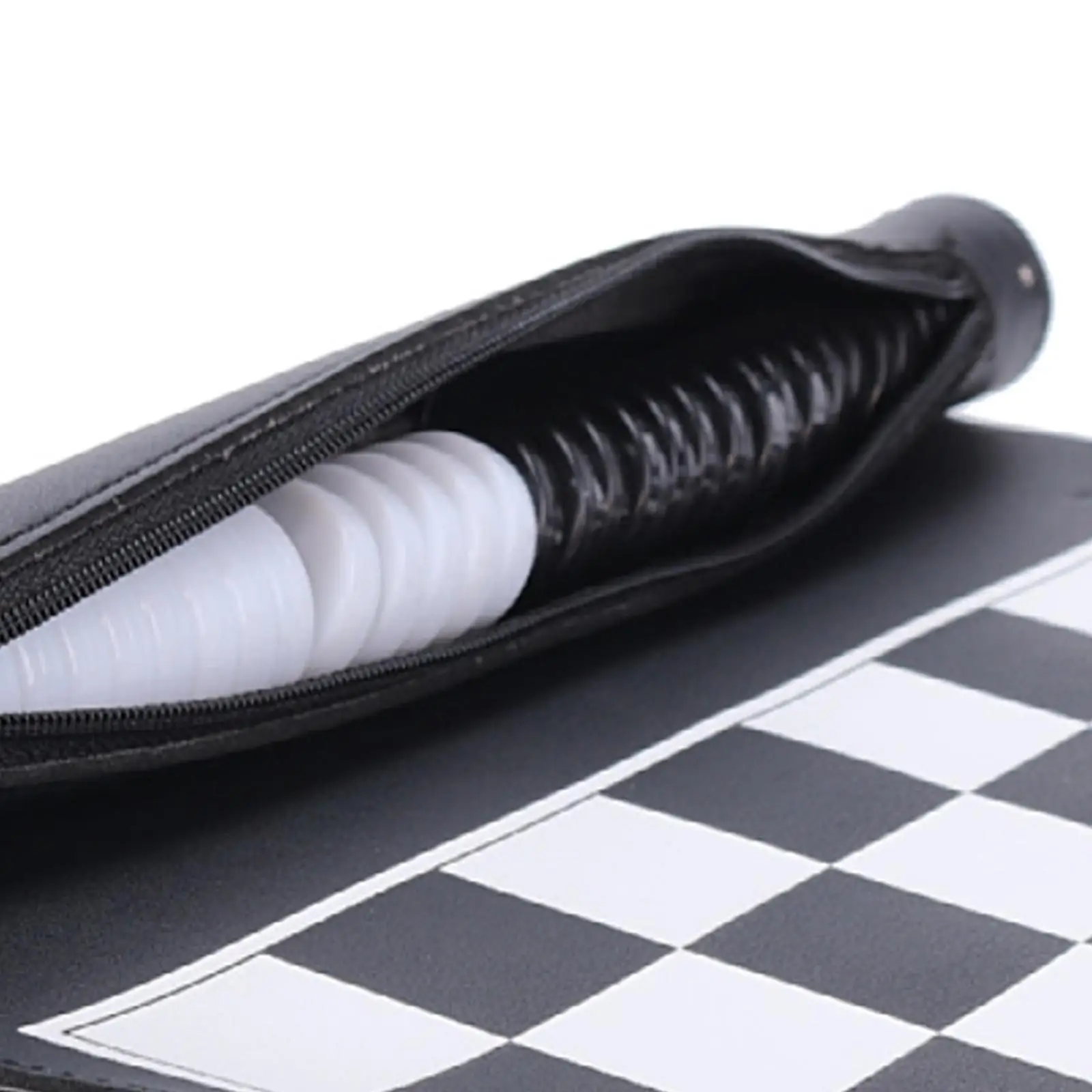 

Foldable Traditional Chess, Roll up Chess Set 32 Chess Pieces Board Game for Travel Games Tournament Training Beginner, Kids