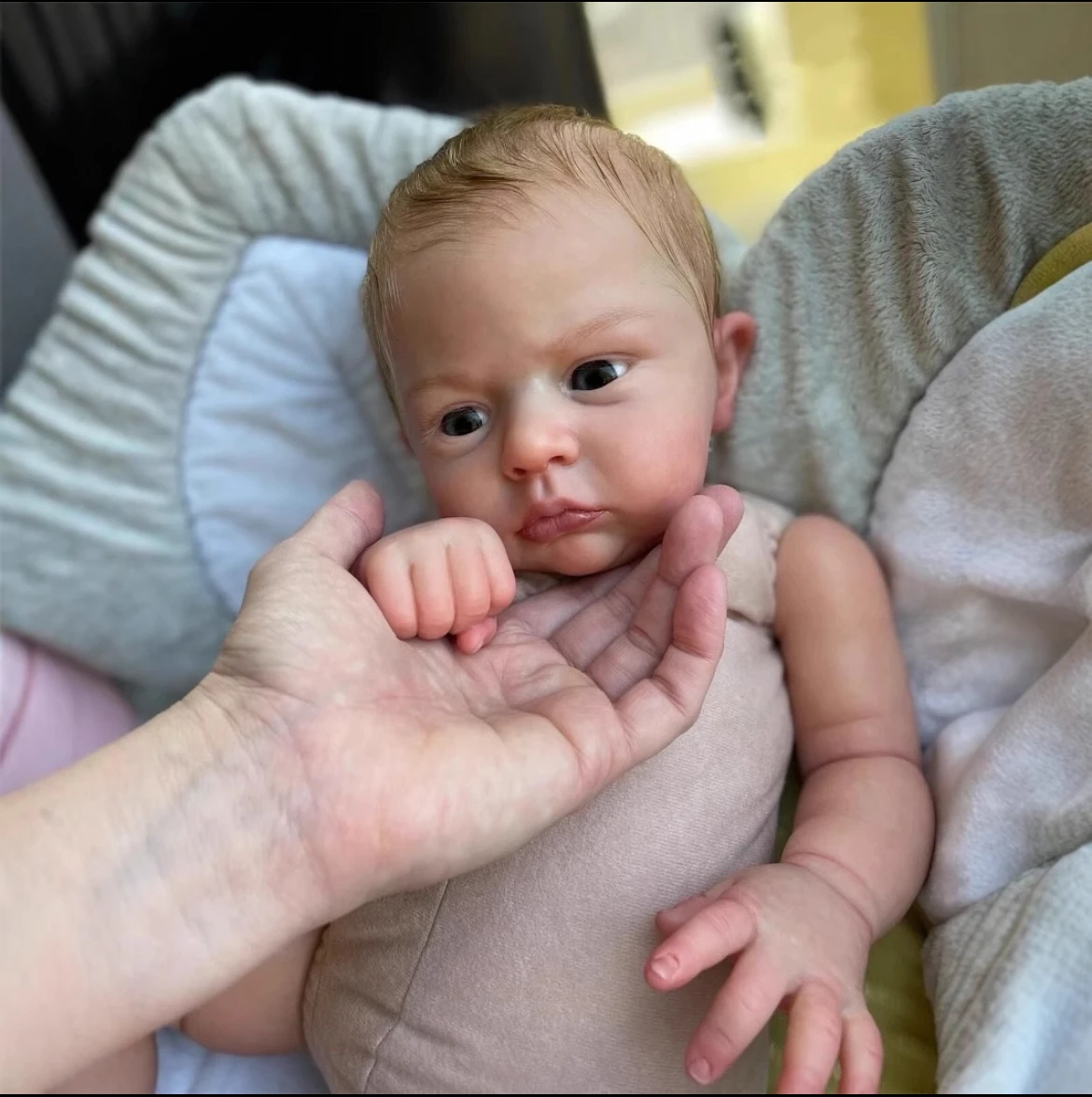 Boneca bebê reborn realista Rosalie de 24 polegadas – recém-nascido realista feito à mão com pele 3D e veias visíveis, presente de aniversário para crianças