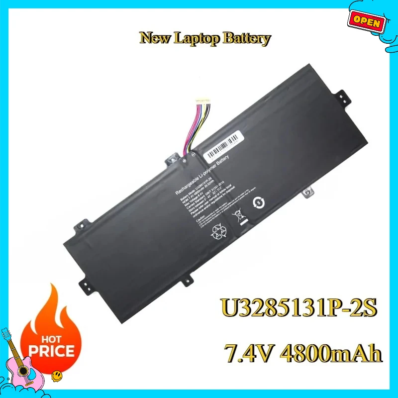 

New Laptop Battery U3285131P-2S 7.4V 4800mAh 35.52Wh 10PIN 9Lines