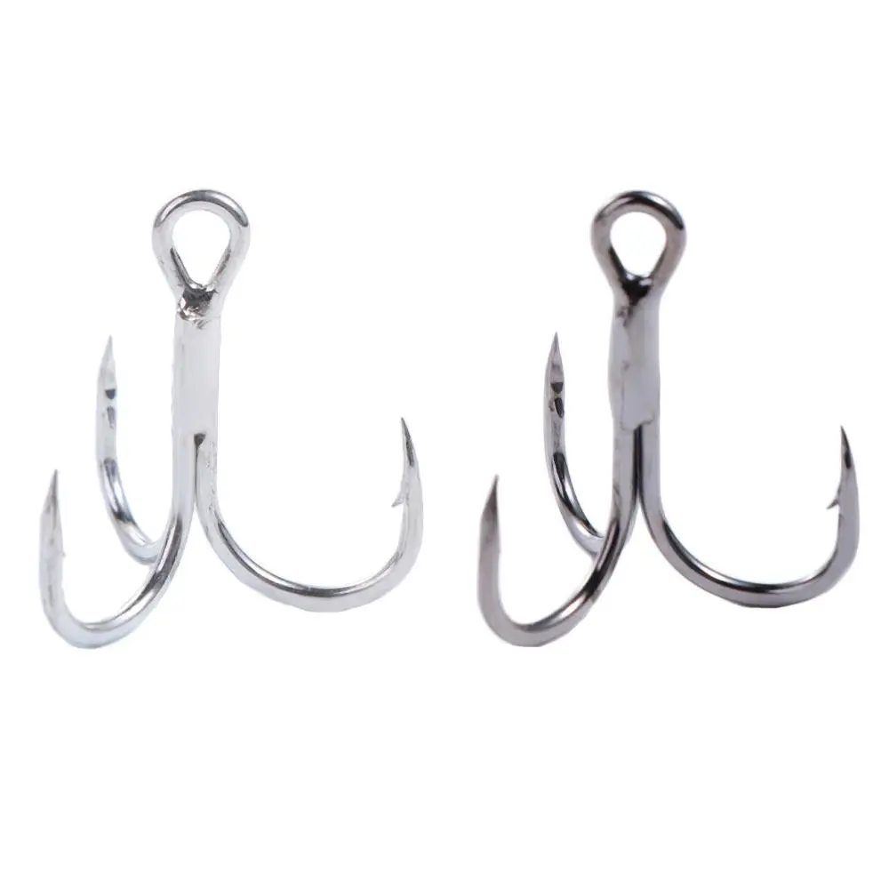 

Black Nickle Treble Fishing Hooks Short Shank High Carbon Steel 3X Fishing Hooks Strong Super Three Claw Hook Triple Hooks