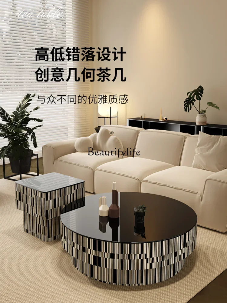 

yj21 Итальянский минималистичный журнальный столик для небольшой квартиры, гостиной, дома, современный простой чайный столик