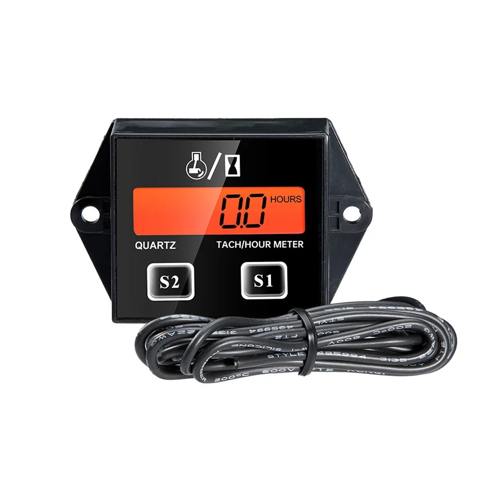 

Digital Engine Tach Hour Meter Tachometer Gauge Engine RPM LCD Display For Gasoline Motorcycle Motor 2 4 Stroke Engine Car Boat
