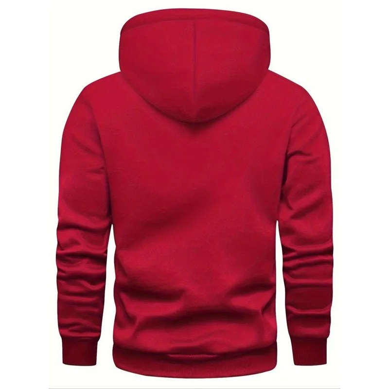 Men's  Solid Drawstring Poet Hoodie, Casual Regular Fit Long Sleeve Hooded Sweatshirt for Spring & Fall, Men's Top for Daily Wea