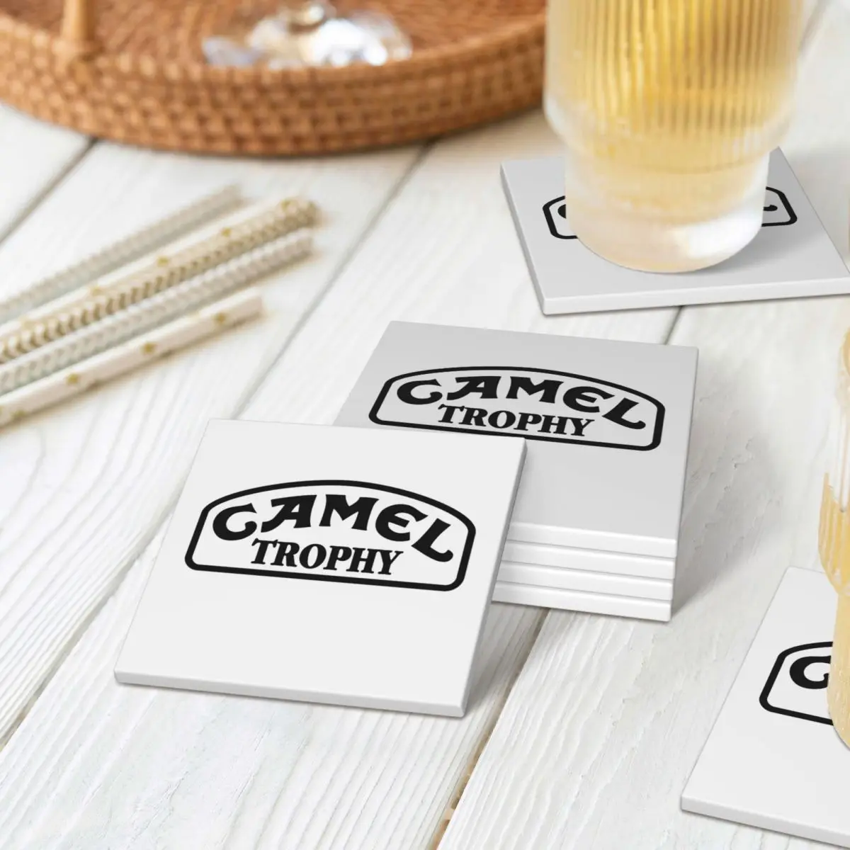 

Camel Trophy Black Coasters Ceramics Baking Mat Table Decoration Utensils For Kitchen Placemats For Dinner Table Coffee Mat