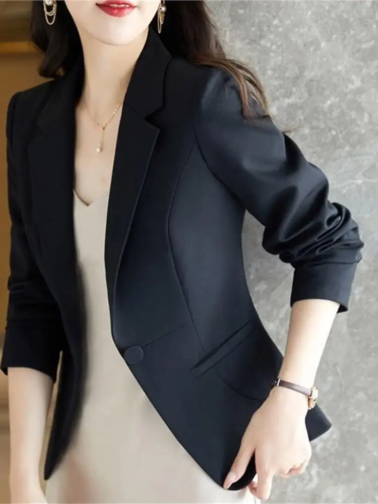 

Приталенный повседневный женский костюм Jaet, корейская версия, весна-лето, Новое поступление, верхняя рабочая одежда Ele Quali